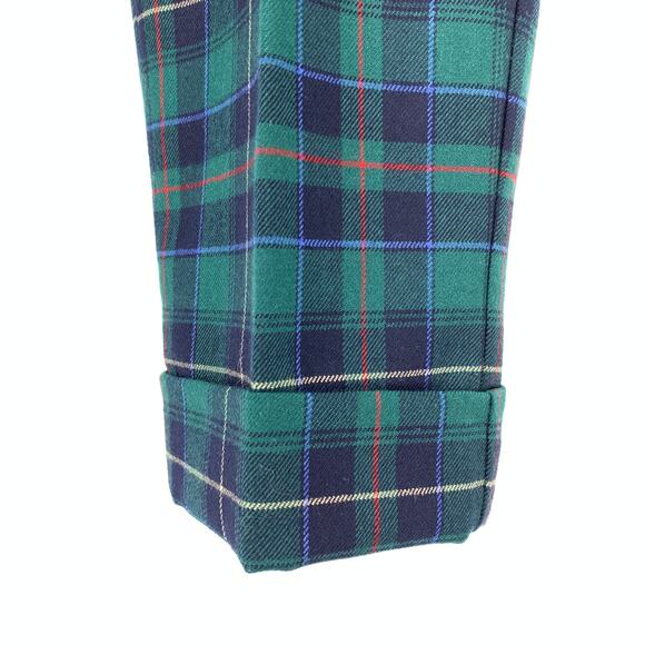 Talbots Heritage Trouser Pant Womens Size 10P Wool Blend Blue Green Plaid Lined - Picture 4 of 7
